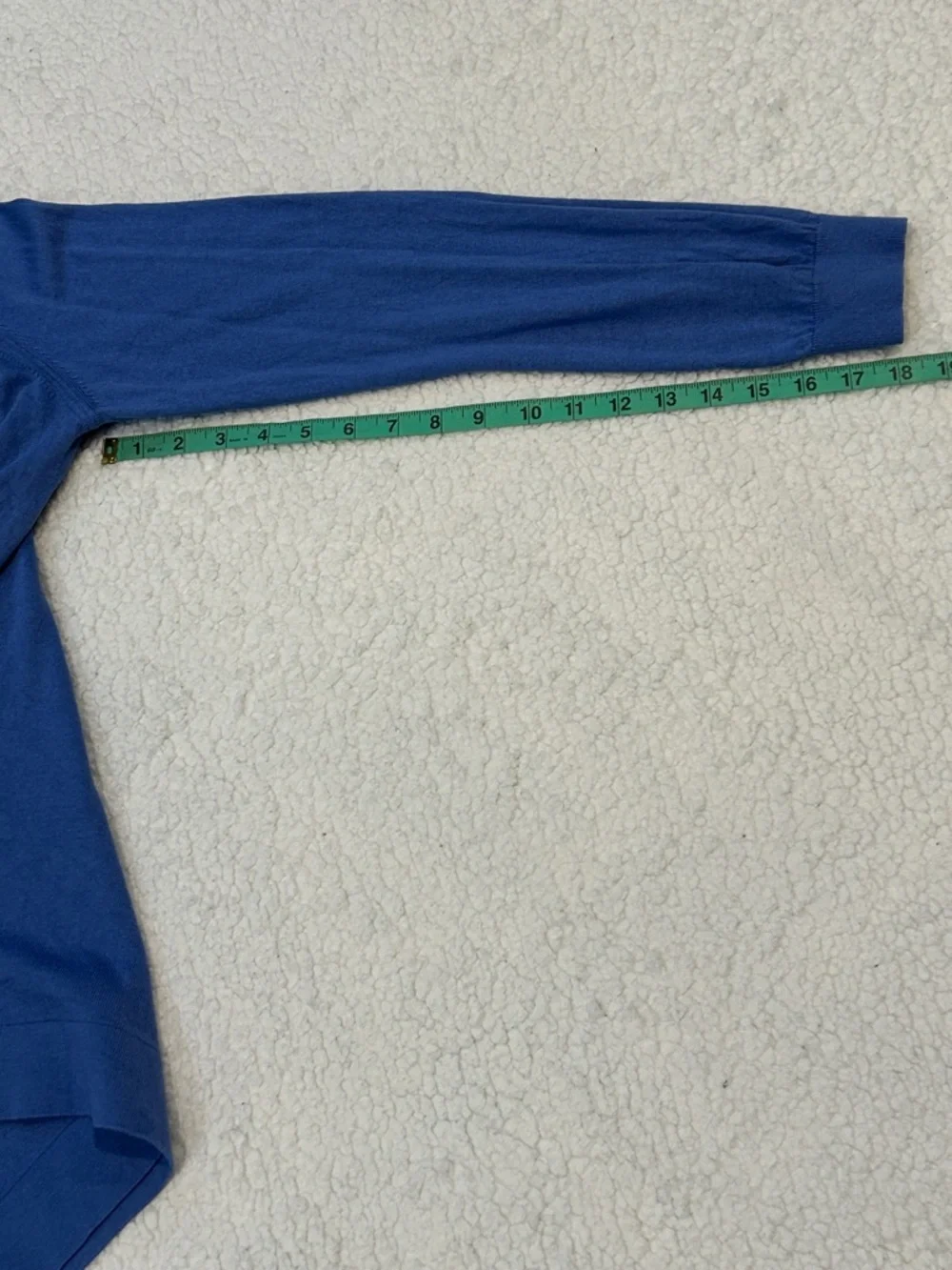 Pendelton V-Neck Silk Cashmere Cotton Long Sleeve Knit Sweater XL Blue